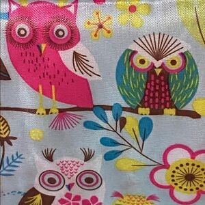 5/$10❤️❤️❤️NEW Large Foldable in Side Pocket Owls Print Market Bag